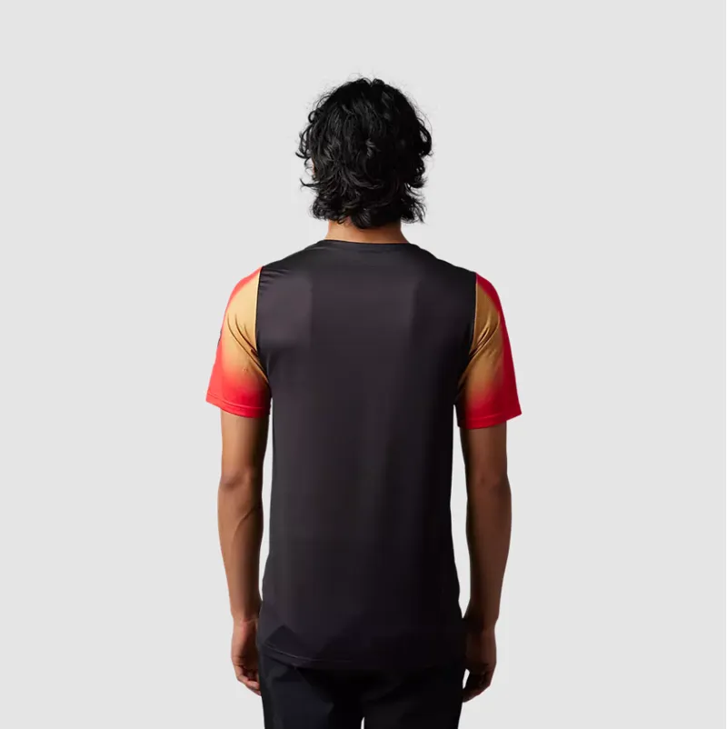 Fox Racing Flexair Novah Short Sleeve Jersey in Black/White-2